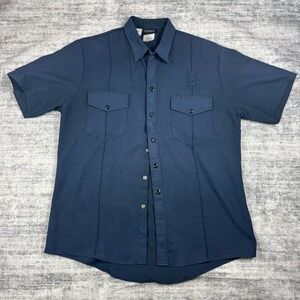 Workrite Benchmark FR Shirt Mens 48 Navy Blue Nomex Short Sleeve Work 730NMX45NB